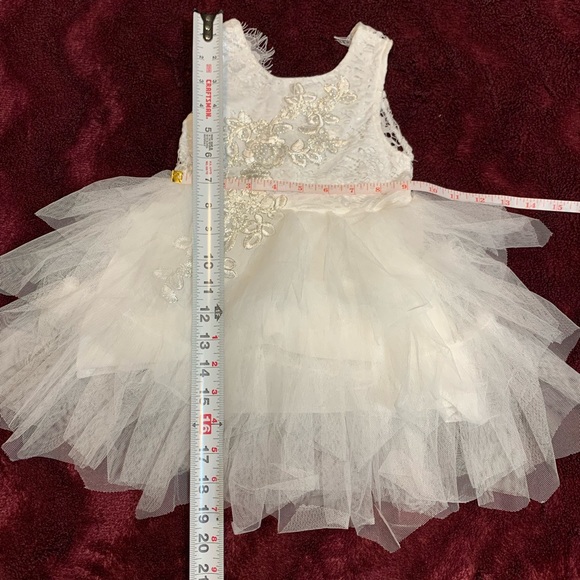 NWT🍀AmzBarley Flower Little Girl Tutu Tulle Dress Lace Birthday Party W… - Picture 9 of 11